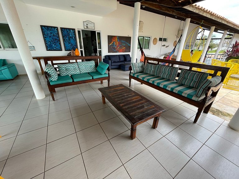 Casa na Praia do Coqueiro "Pé na areia" com vista privilegia